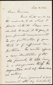 Letter to] Dear Garrison [manuscript