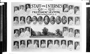 Thumbnail for Staff and internes, 1931-1932, Freedmen's Hospital, Washington, D.C. [composite photograph : acetate film photonegative, two copies]