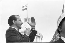 Alabama Grand Dragon James Spears speaking at a Ku Klux Klan rally in Montgomery, Alabama.