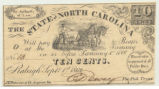 North Carolina ten-cent treasury note, 1862