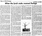 When the lynch mobs roamed Portage