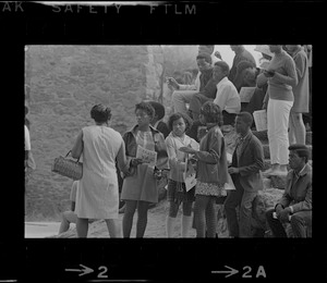 Group of spectators at Black student rally in Franklin Park