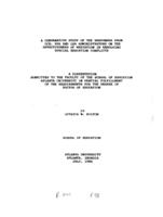 A comparative study of the responses from OCR, SEA and LEA administrators on the effectiveness of mediation in resolving special education conflicts, 1986