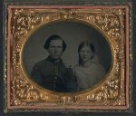 [Unidentified soldier in Union uniform and unidentified woman]