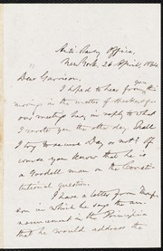 Letter to] Dear Garrison [manuscript