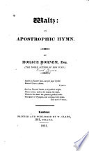 Waltz : an apostrophic hymn