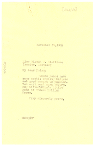 Letter from W. E. B. Du Bois to Blanche Taylor Dickinson