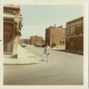 Thumbnail for Reverend Michael E. Haynes stands on the corner of an empty street in Lower Roxbury