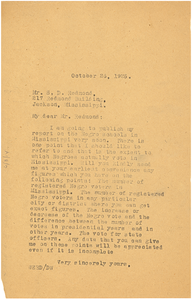 Letter from W. E. B. Du Bois to S. D. Redmond