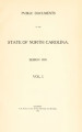 Public documents of the State of North Carolina [1909 v.1]