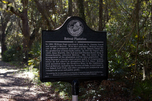 Retreat Plantation historical marker