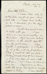 Letter to] Dear Miss Weston [manuscript