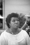 Gospel singer at event, Los Angeles, 1983