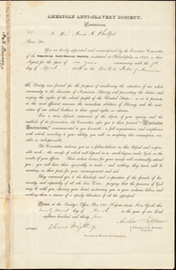 Letter from Arthur Tappan, New York, to Amos Augustus Phelps, 1834 April 7