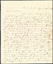 Letter to] Dear Caroline [manuscript