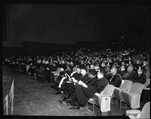 Howard U[niversity] Charter Day Exercises in Auditorium, March 1964 [cellulose acetate photonegative]