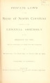 Private laws of the state of North Carolina passed by the General Assembly at its session of ...[1901] Laws, etc.