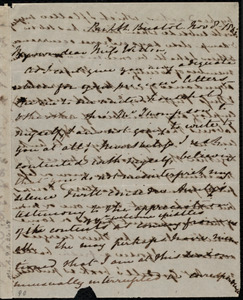 Letter from Mary Anne Estlin, Park St., Bristol, [England], to Caroline Weston, Nov. 8[-9], 1852