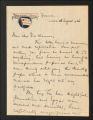 Correspondence, 1918-1939. Correspondence, 1926 Aug. 28. (Box 1, Folder 69)