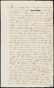 Opinion regarding right of free African Americans to hold real property [manuscript]