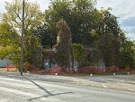 Long-closed and now vine-covered site of Bryant's Grocery in the crossroads community of Money, Mississippi