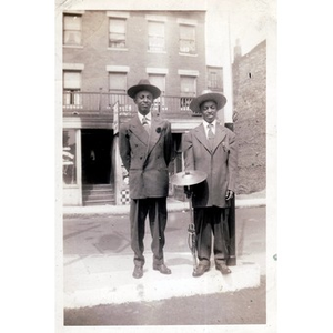 Michael E. Haynes and Roy Haynes pose together