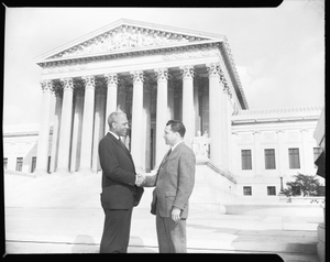 Thumbnail for B. V. Lawson with New Orleans Lawyer at Supreme Court, March 1960 [cellulose acetate photonegative]