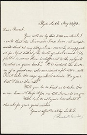 Letter to] Dear Frank [manuscript