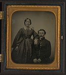 [Sergeant George R. Southworth of Co. K, 11th Connecticut Infantry Regiment in uniform and his wife, Martha Pratt Southworth]