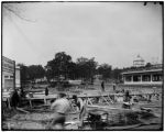 Building the Cement building in the Mining Gulch at the 1904 World's Fair