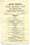 Grand concert by the Etude Musical Club benefit of the pipe organ fund at the Fifteenth St. A.M.E. Church