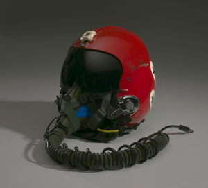 Flight helmet worn by Thunderbird pilot Gen. Lloyd W. Newton