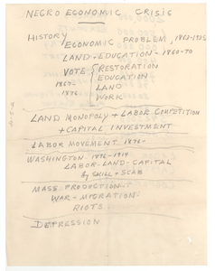 Negro economic crisis