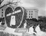 "Heart of Alabama" float in Governor Jim Folsom's inaugural parade in Montgomery, Alabama.