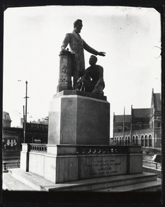 View of the Emancipation Group, Park Square, Boston, Mass.,1895