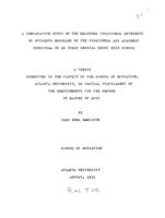 A comparative study of the measured vocational interests of students enrolled in the vocational and academic curricula in an urban Georgia negro high school, 1951