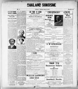 Oakland Sunshine (Oakland, Calif.), Vol. 13, No. 15, Ed. 1 Saturday, September 18, 1915