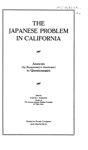 The Japanese problem in California answers (by representative Americans) to questionnaire