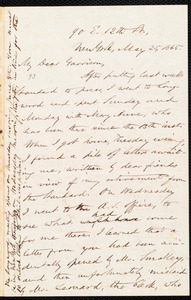 Letter from Oliver Johnson, New York, [N.Y.], to William Lloyd Garrison, May 25, 1865