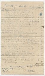 Receipt for payment from Mary C. Cocke to B. W. Bell, January 1850