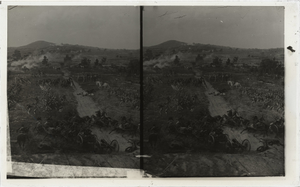 Grand repulse of Longstreet by Pennsylvania Volunteers--Battle of Gettysburg. [Active no. 5570 : stereo interpositive.]