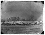 [Washington, D.C. Hospital tents at Camp Carver, with Columbian College building]