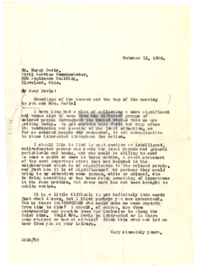 Letter from W. E. B. Du Bois to Harry Davis