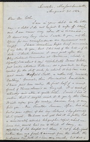 Letter to] Dear Mr. Estlin [manuscript