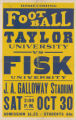 Football - Taylor University vs Fisk University at J. A. Galloway Stadium