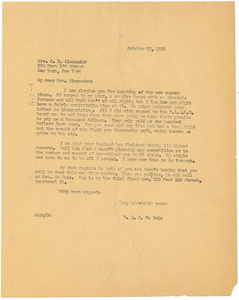 Letter from W. E. B. Du Bois to Mrs. E. R. Alexander