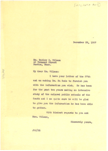 Letter from James Weldon Johnson to Butler R. Wilson