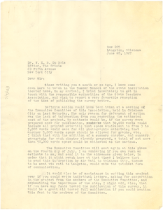 Letter from H. M. Bond to W. E. B. Du Bois