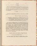 Décrets de la Convention nationale, des 16 Pluviôse et 6 Germinal, an second de la république françoise, une et indivisible: 10, Qui abolit l'esclavage des Negres dans les colonies: 20, Portant que les fonctions d'arbitres ne peuvent être remplies que par des citoyens munis d'un certificat de civisme