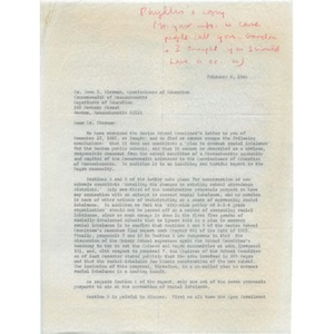 Letter, Owen B. Kiernan, February 4, 1966.